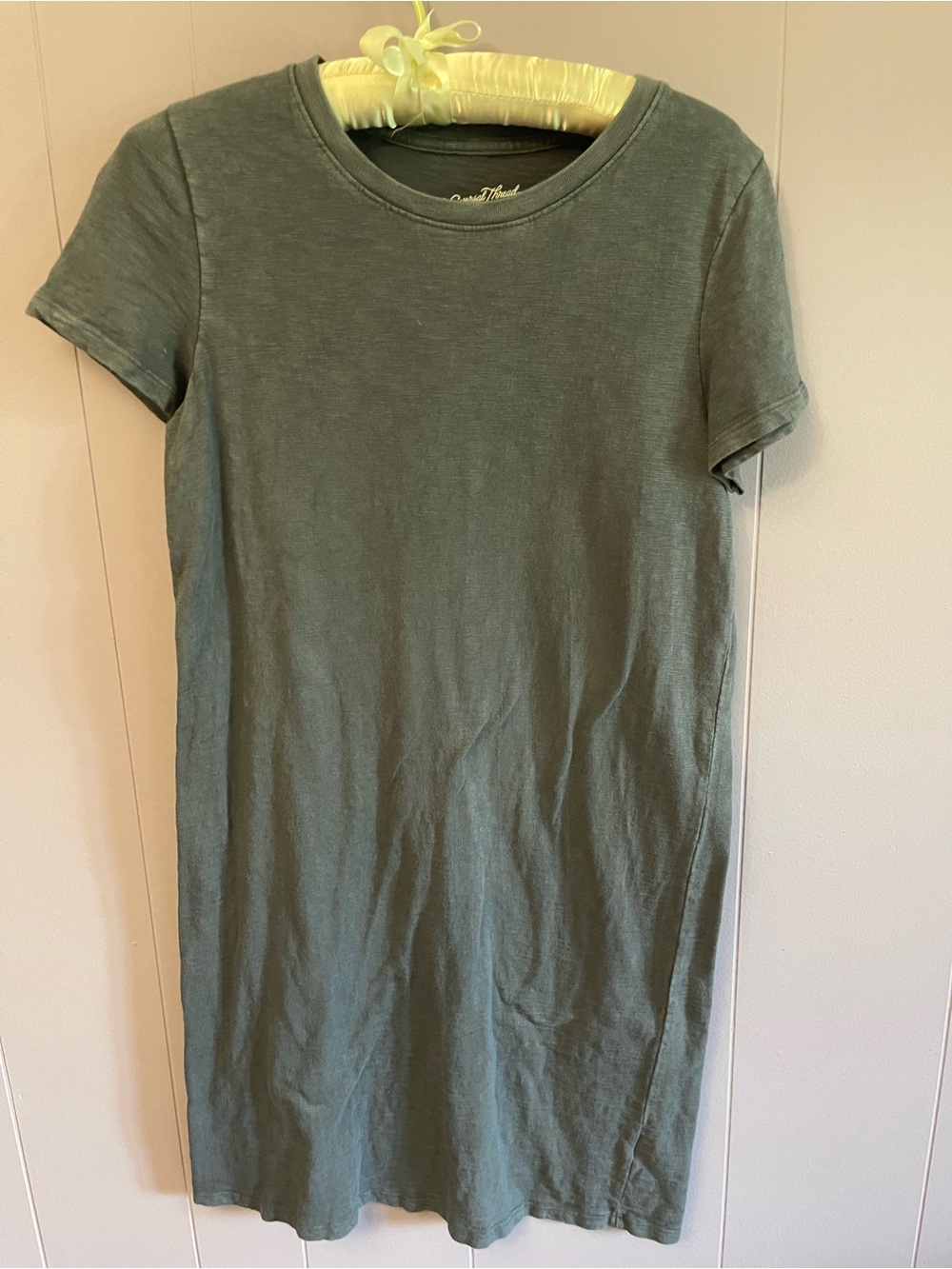 Universal thread Simple Short Sleeve Knit Dress in dark grey.